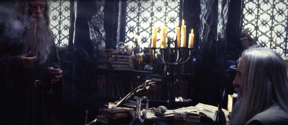 Gandalf u Sarumana v Orthanku