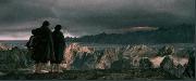 Frodo a Sam odchází směrem k  Mordoru