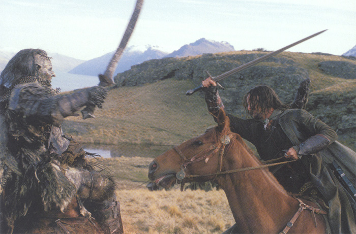 Aragorn bojuje s vrrčím jezdcem