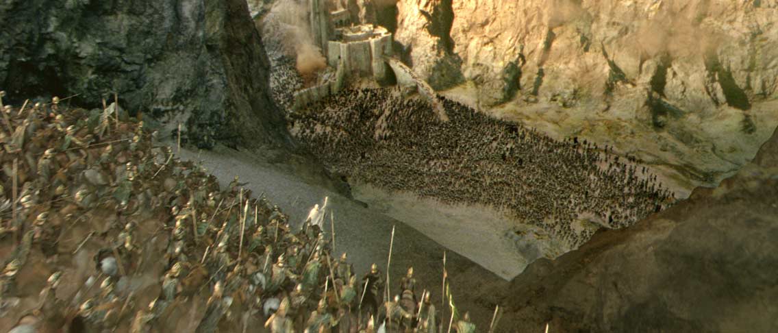 Gandalfův příjez do Helmova žlebu