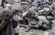 Legolas a Gimli po bitvě v Helmově Žlebu