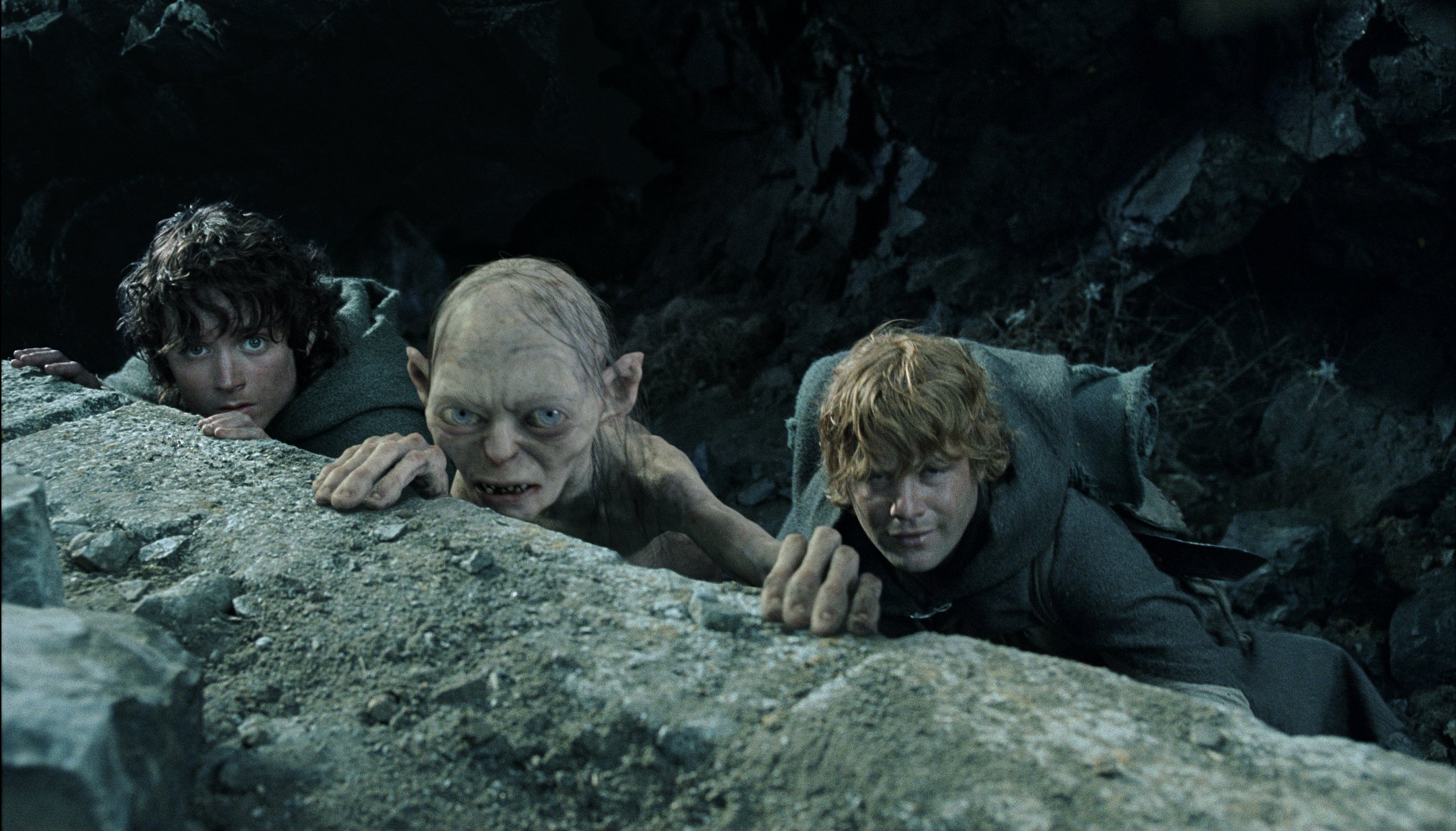 Frodo, Sam a Glum se skrývají před Minas Morgul