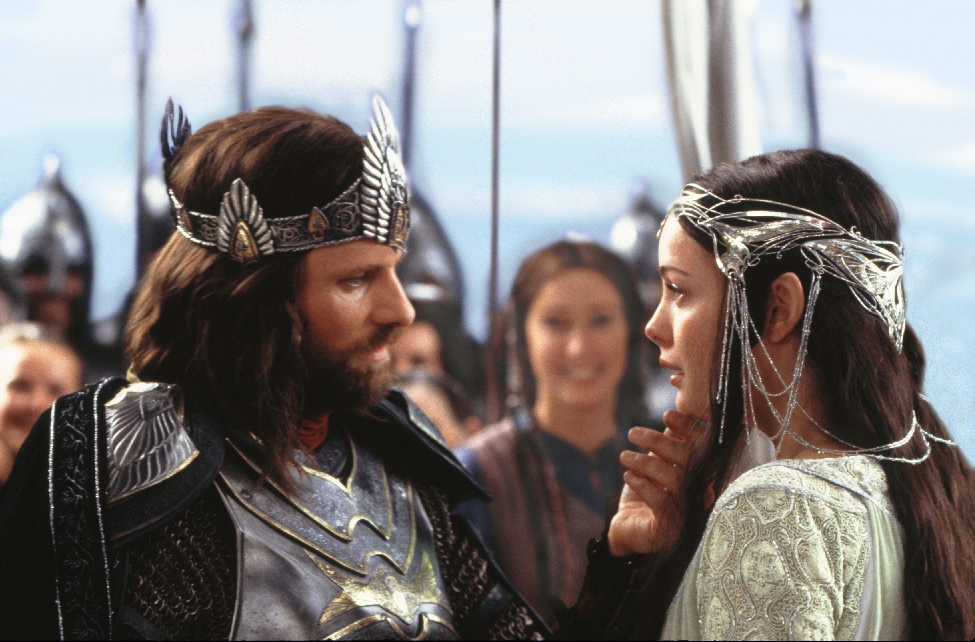 Král Elessar a Arwen Undómiel