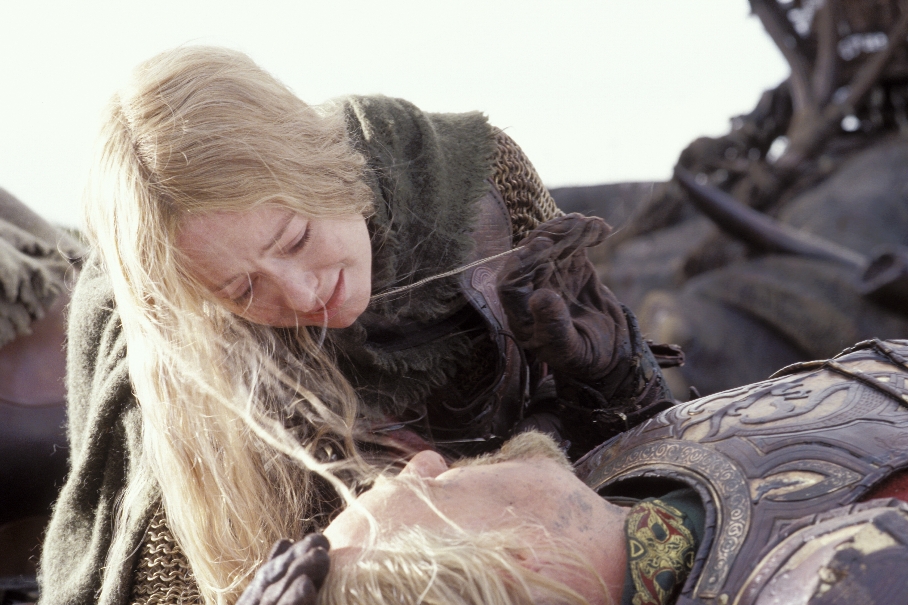 Éowyn a umírající Theodén